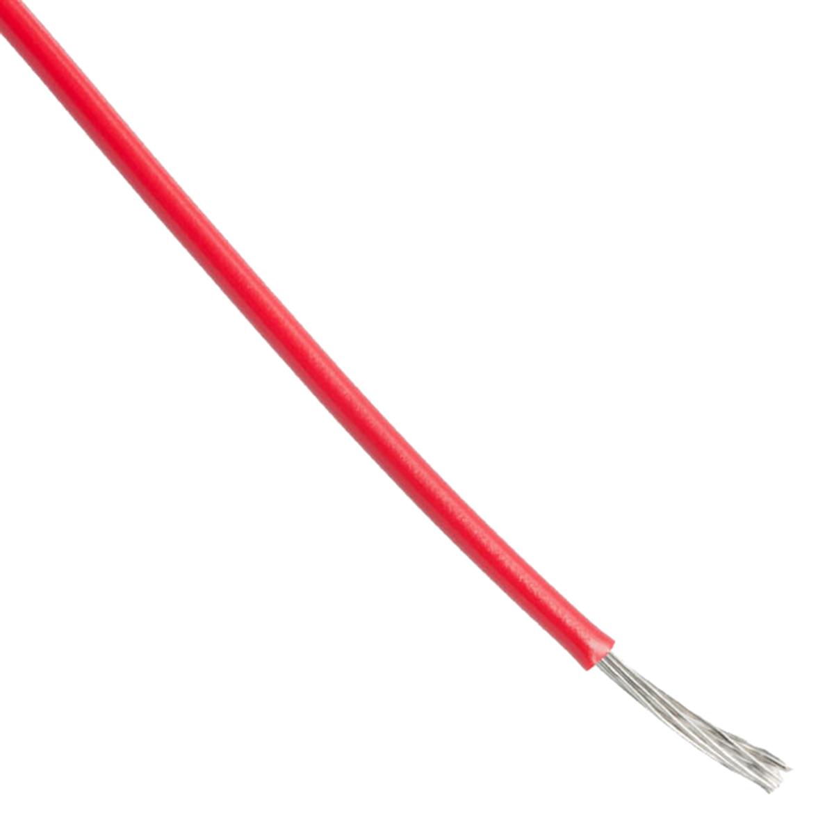 Produktfoto 1 von Alpha Wire Einzeladerleitung 0,33 mm², 22 AWG 30m Rot PVC isoliert Ø 1.27mm 7/0,25 mm Litzen UL1429