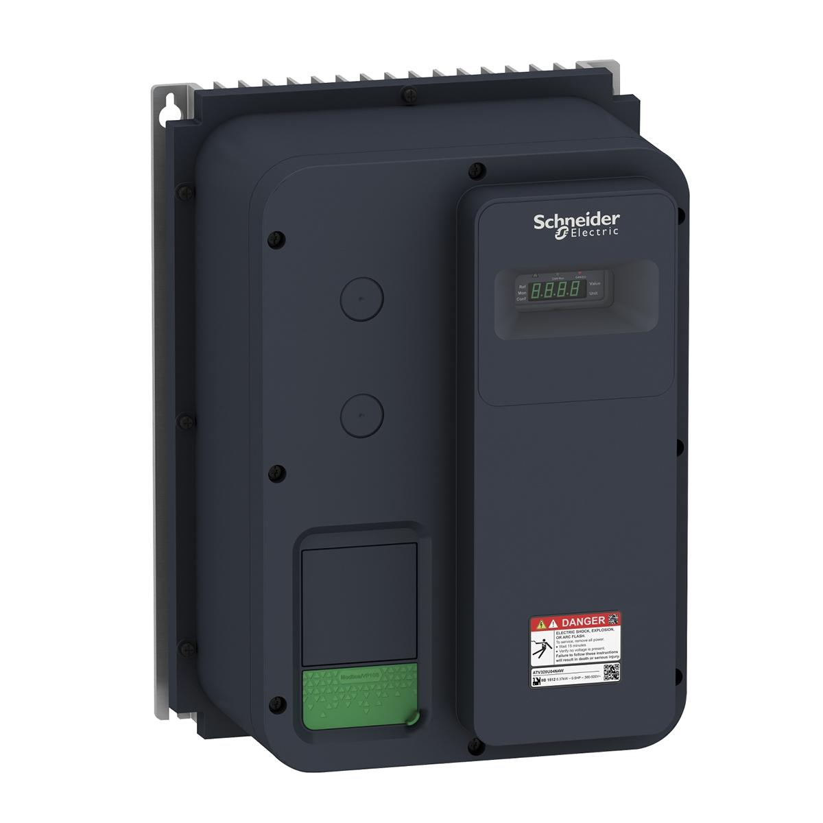 Schneider Electric ATV320, 3-Phasen Drehzahlgeregelter Antrieb 0,37 kW, 380 → 500 V ac / 2,1 A 0.1 →