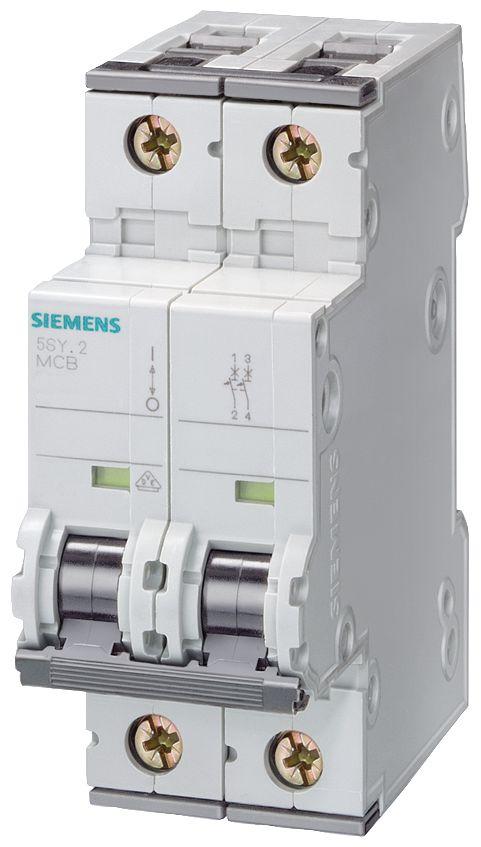 Siemens 5SY6 MCB Leitungsschutzschalter Typ B, Pol 1P+N 32A 230V, Abschaltvermögen 5 kA SENTRON DIN-Schienen-Montage