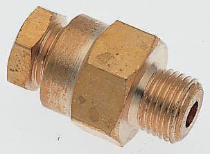 Produktfoto 1 von Norgren ENOTS Gerader Gewindeadapter, Gewinde-zu-Rohr, Messing, G1/4 Stecker