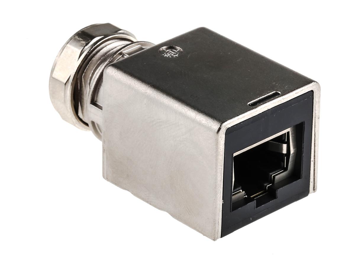 Produktfoto 1 von HARTING Rundsteckverbinder Adapter, M12, 4-polig, Buchse, M12, 1 Ports, 8-polig / Buchse, IP65, IP67