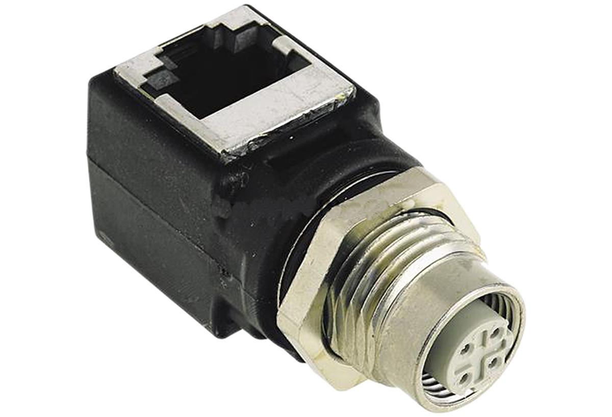 Harting Rundsteckverbinder Adapter, M12, 4-polig, Buchse, M12, 1 Ports, 8-polig / Buchse, IP65, IP67