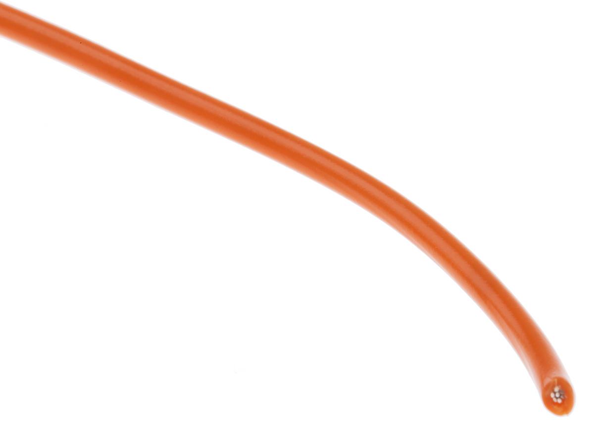 Produktfoto 1 von Alpha Wire Einzeladerleitung 0,2 mm², 24 AWG 30m Orange PVC isoliert Ø 1.42mm 7/0.20 mm Litzen UL1007