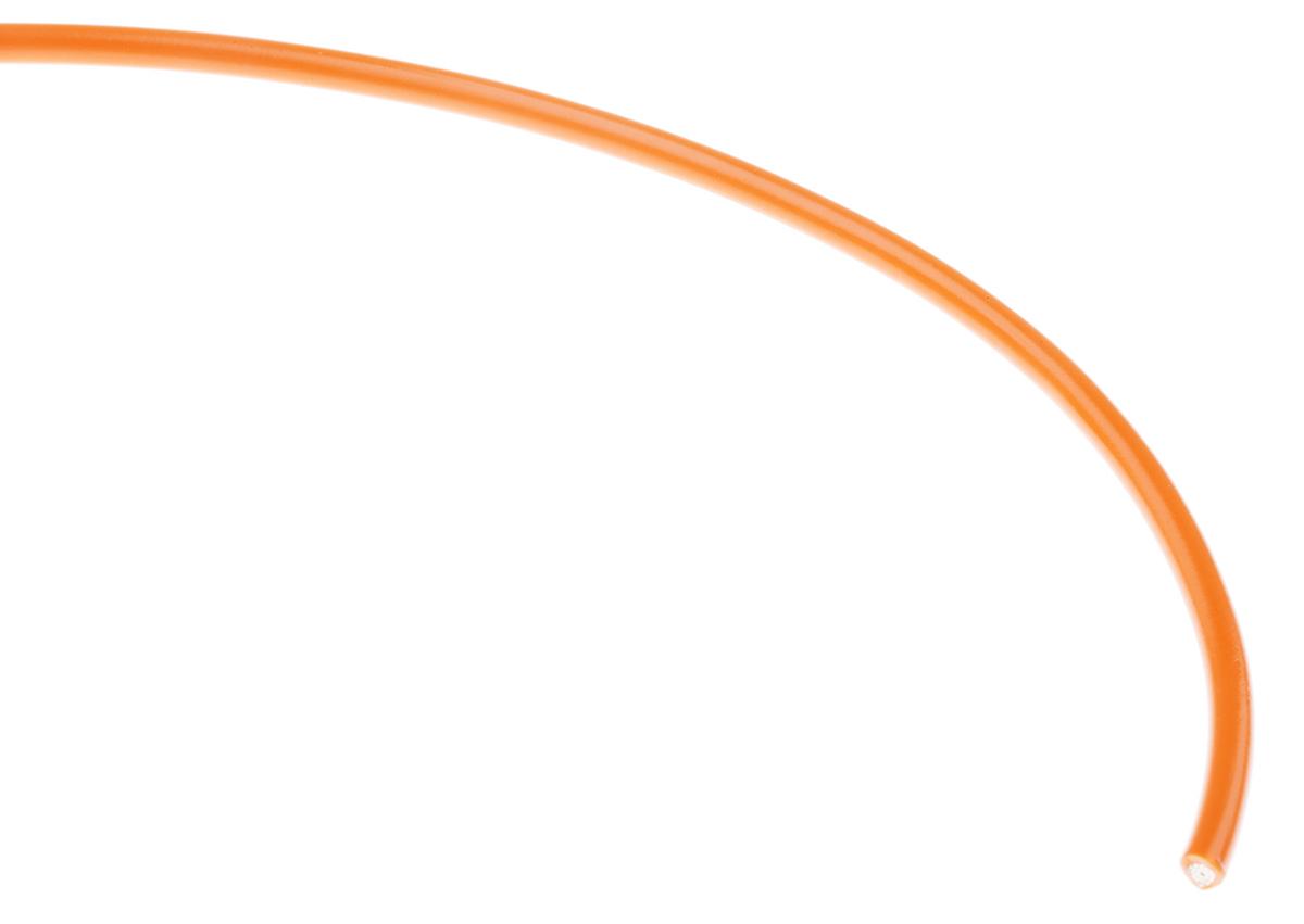 Produktfoto 1 von Alpha Wire Einzeladerleitung 1,3 mm², 16 AWG 30m Orange PVC isoliert Ø 2.34mm 26/0,25 mm Litzen UL1007