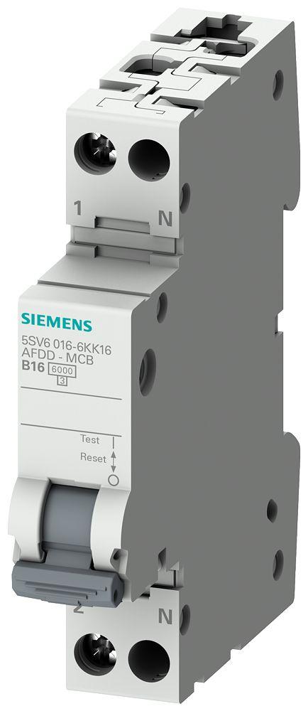 Produktfoto 1 von Siemens 5SV6 MCB Leitungsschutzschalter, 2-polig 6A 230V, Abschaltvermögen 6 kA Sentron DIN-Schienen-Montage