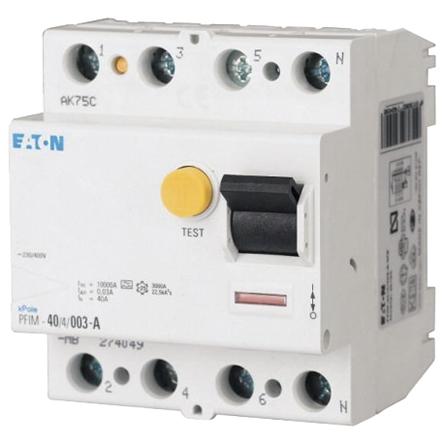 Produktfoto 1 von Eaton Eaton Moeller RCD/FI, 4-polig, 80A, 30mA Typ AC PFIM