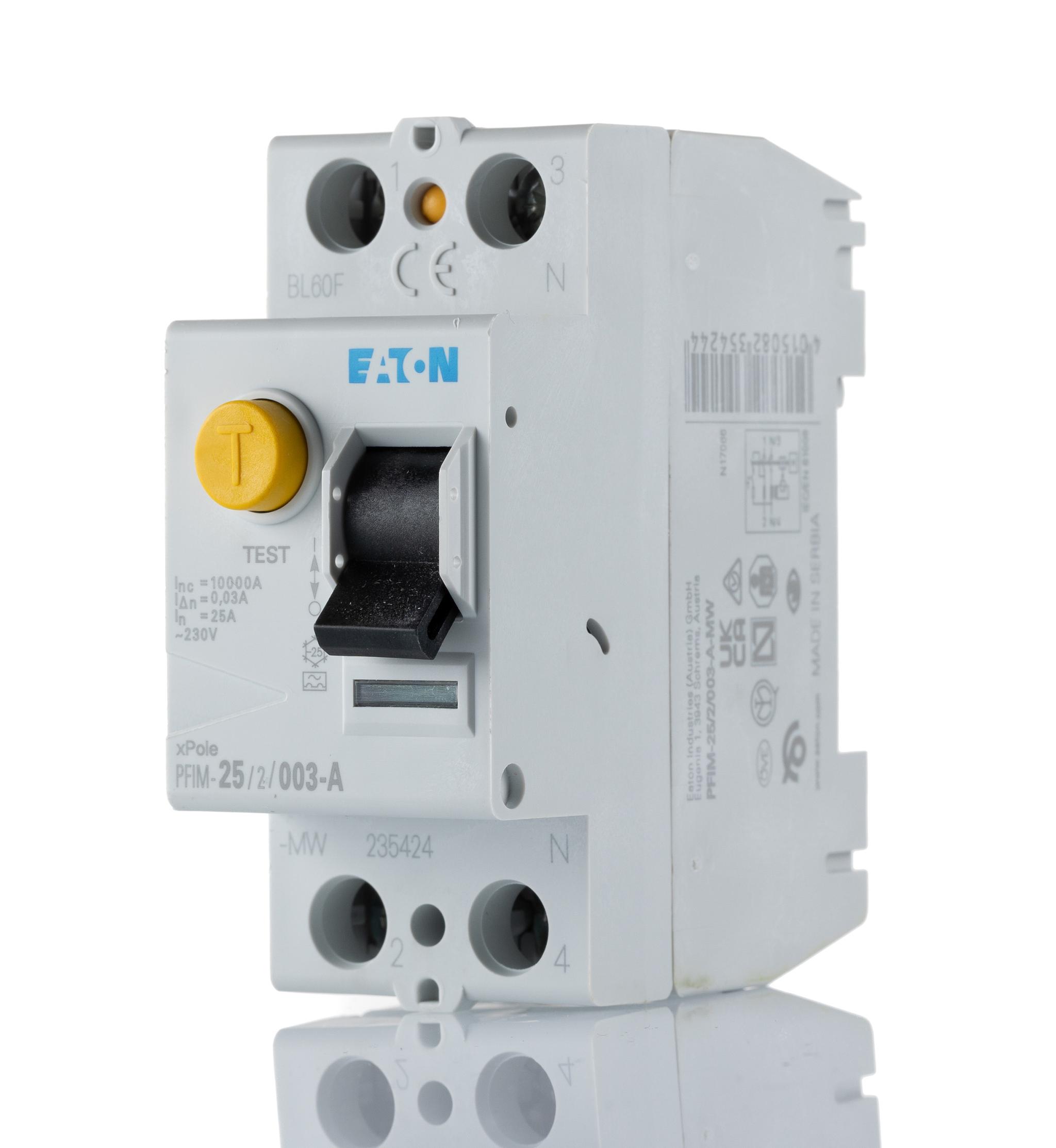 Eaton Eaton Moeller RCD/FI, 2-polig, 25A, 30mA Typ A PFIM