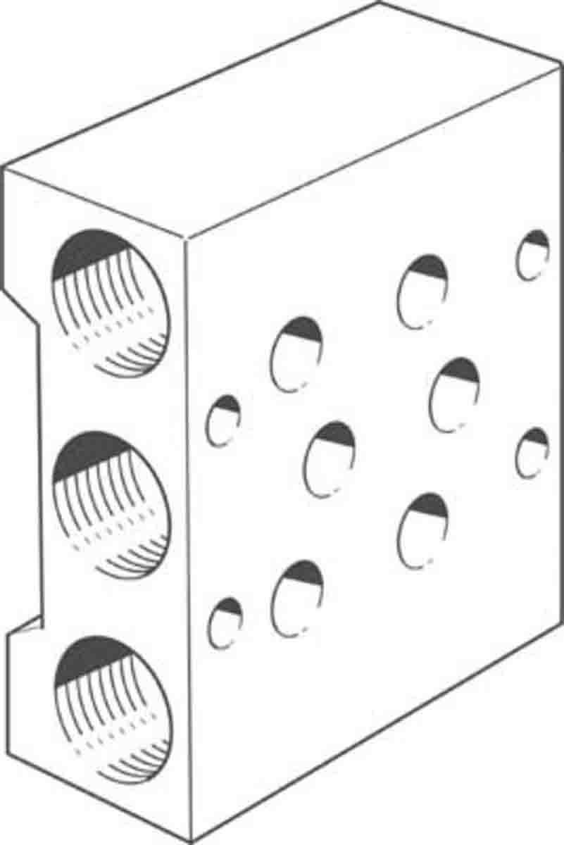 Produktfoto 1 von Festo Serie PRS, Aluminium Ventilverteiler, 2-Stationen, Anschluss G1/2