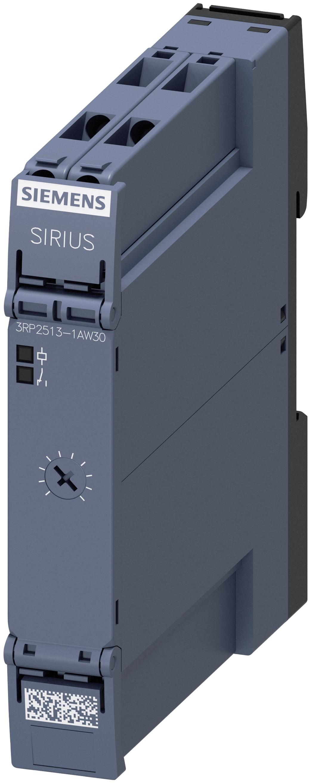 Siemens 3RP25 Zeitrelais, DIN-Schienen, 5 → 100s, 12 → 240V ac/dc, 1 Kont. Einfach, 1-poliger Wechsler