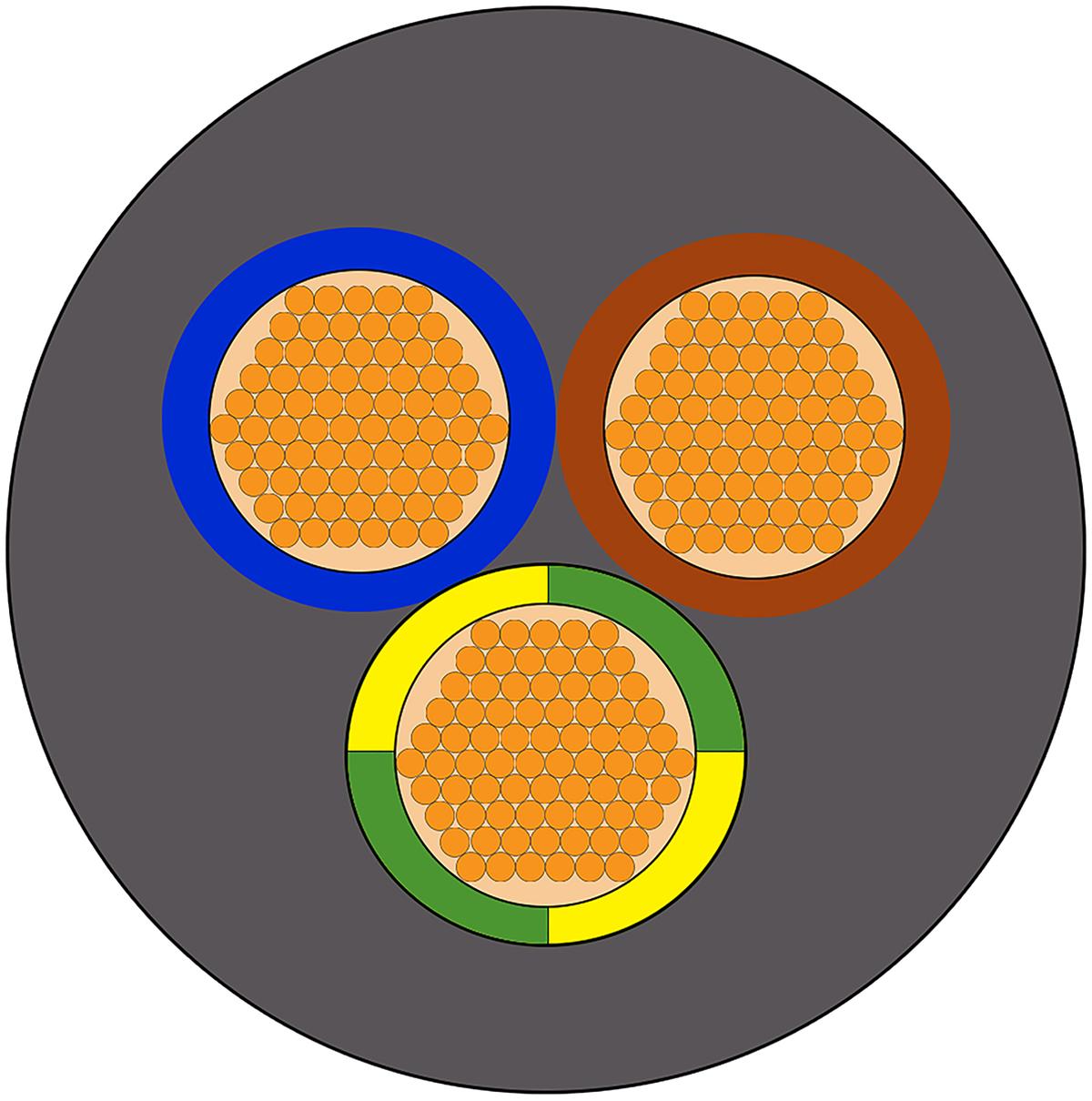 Produktfoto 1 von RS PRO Netzkabel, 3-adrig Typ 3183Y Grau x 1 mm /Ø 7.1mm 10 A, 100m, 500 V, PVC