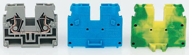 Produktfoto 1 von Wago 869 Anschlussklemmenblock Einfach Blau, 2.5mm², 500 V / 24A, mit Käfigklemme