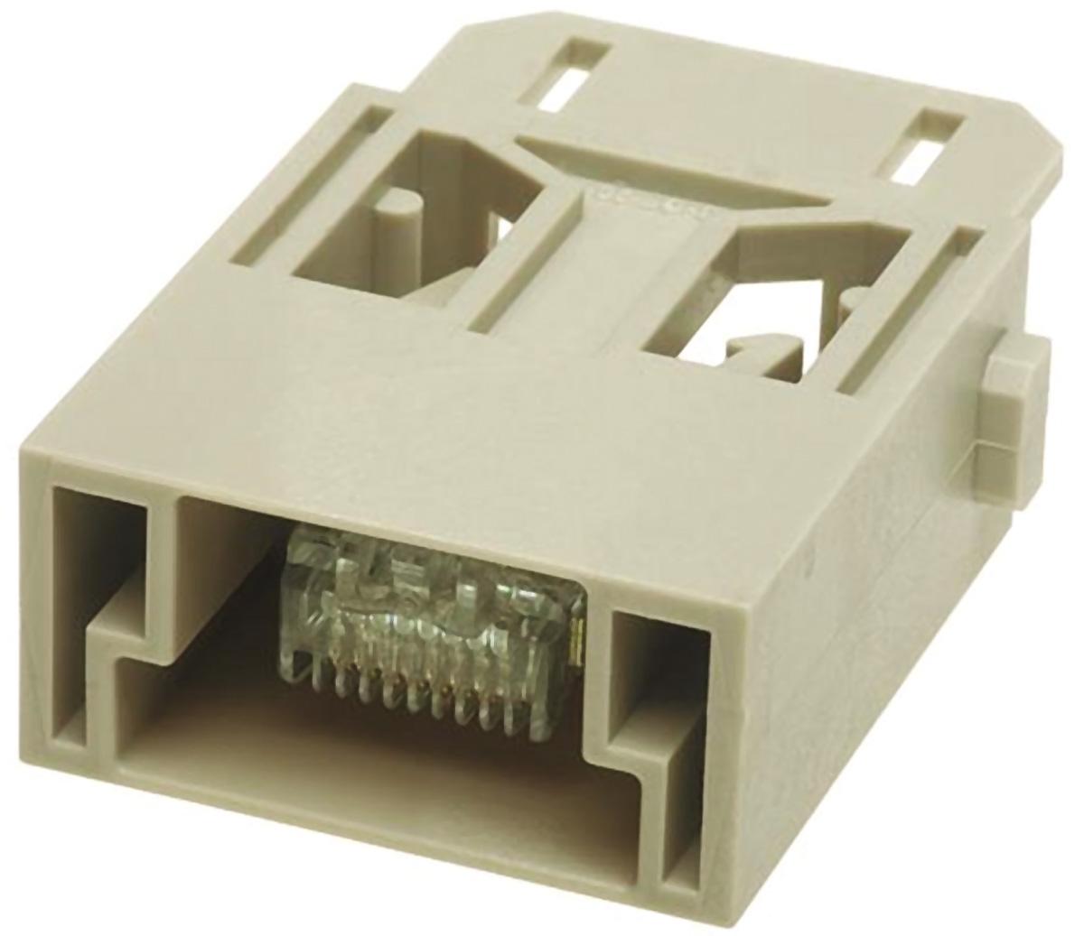 Produktfoto 1 von HARTING Han-Modular Robustes Power Steckverbinder-Modul, 8-polig 1A Stecker, RJ45 Modul