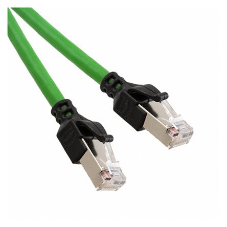 Produktfoto 1 von HARTING Ethernetkabel Cat.5e, 1m, Grün Patchkabel, A RJ45 SF/UTP Stecker, B RJ45, PUR