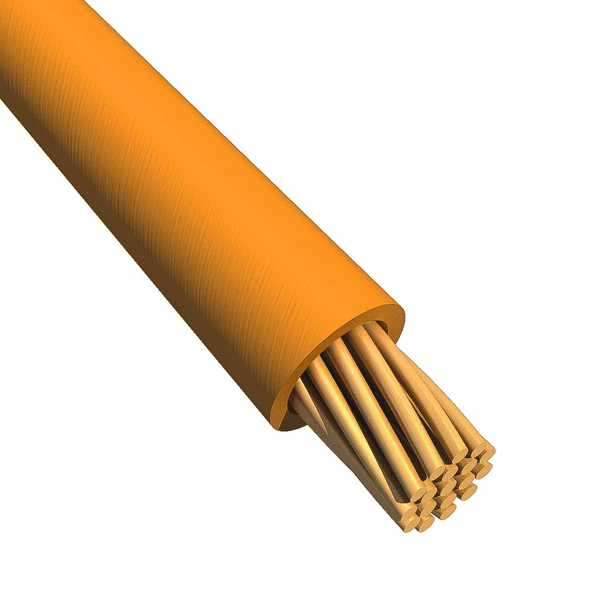 Alpha Wire Einzeladerleitung 0,2 mm², 24 AWG 305m Orange MPPE isoliert Ø 1.09mm 7/0.20 mm Litzen UL11028