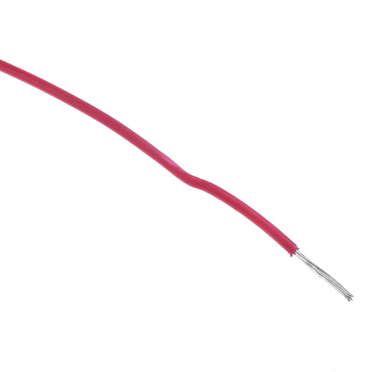 Produktfoto 1 von Alpha Wire Einzeladerleitung 0,33 mm², 22 AWG 305m Rot MPPE isoliert Ø 1.24mm 7/0,25 mm Litzen UL11028