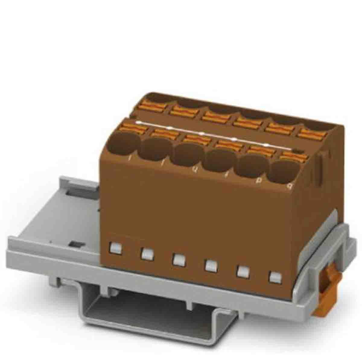 Produktfoto 1 von Phoenix Contact Einsteck Verteilerblock 12-polig , 24 bis 10 AWG, 32A / 800 V, 0.2 → 6mm², Polyamid, IP20