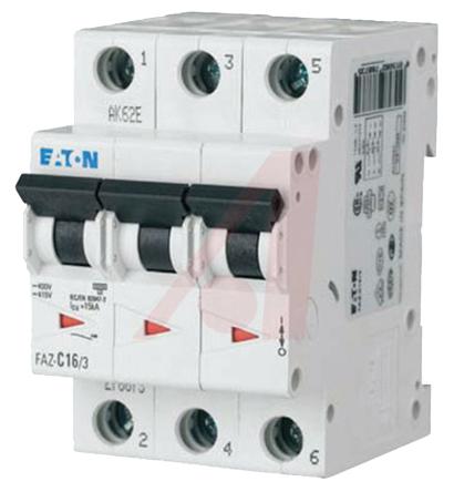 Produktfoto 1 von Eaton Eaton Moeller MCB Leitungsschutzschalter Typ B, 3-polig 32A 240 → 415V, Abschaltvermögen 10 kA xEffect