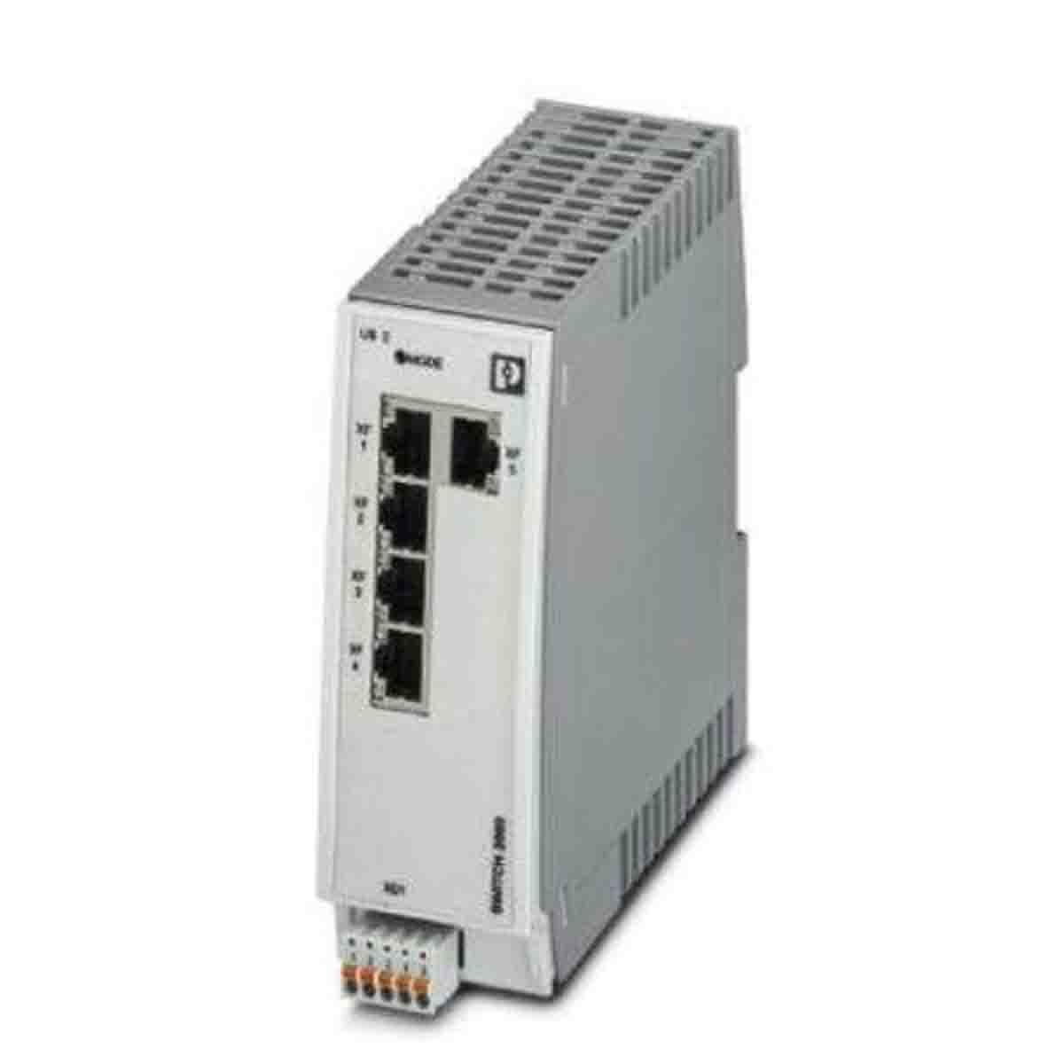 Phoenix Contact FL SWITCH 2105 Ethernet-Switch, 5 x RJ45 / 1000Mbit/s, bis 100m für DIN-Schienen, 24V dc