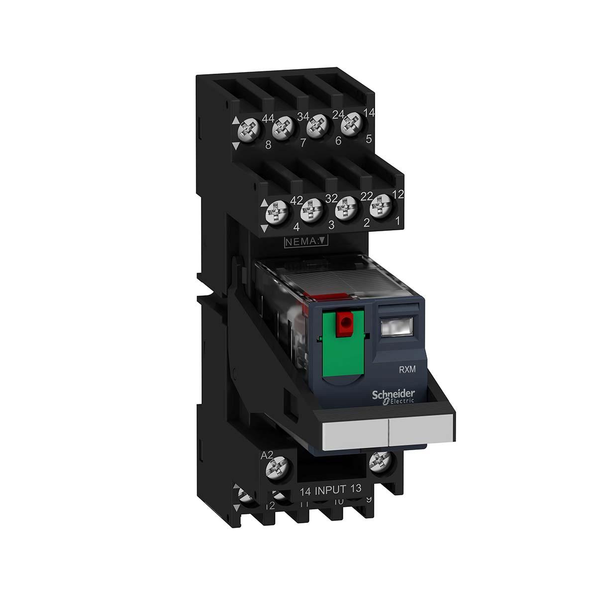 Produktfoto 1 von Schneider Electric Harmony Relay RXM Interface Relais 24V ac, 2-poliger Wechsler DIN-Schienen