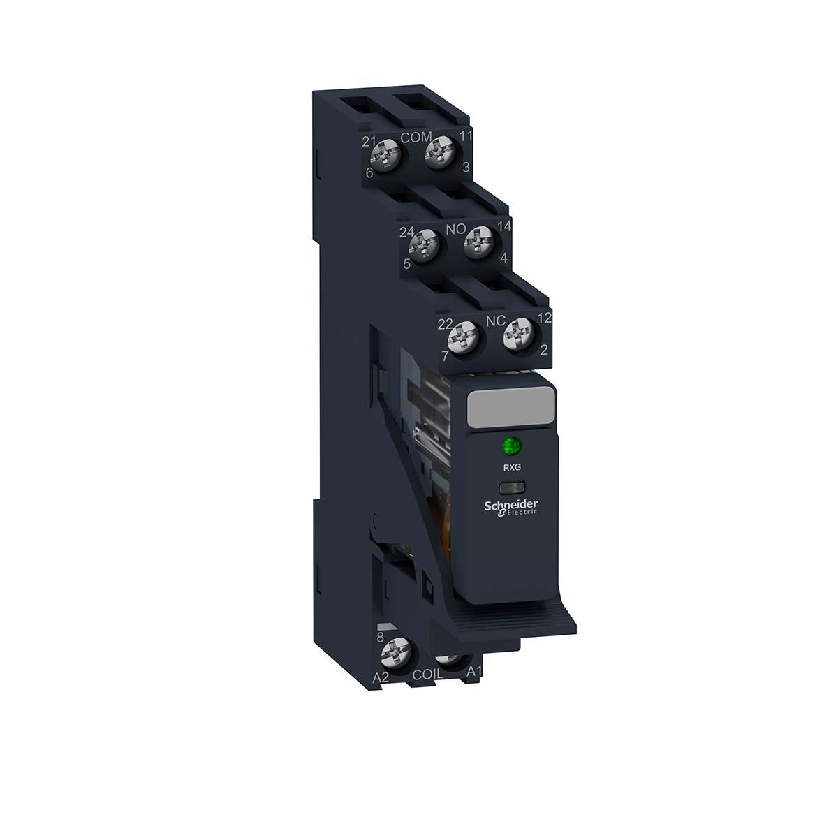 Produktfoto 1 von Schneider Electric Harmony Relay RXG Interface Relais, 230V ac / 230V ac 230V ac, 2-poliger Wechsler DIN-Schienen 250V