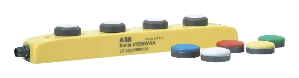 ABB Smile 41 Drucktaste-Steuerstation Blau, Grün, Rot, Weiß, Gelb Kunststoff / 2A Gelb Ø 22mm, IP 65