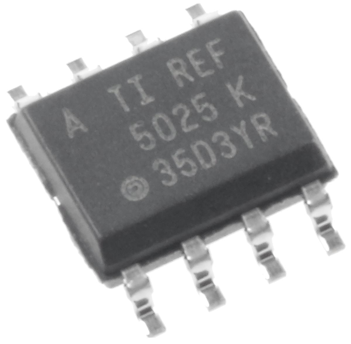 Produktfoto 1 von Texas Instruments Spannungsreferenz, 2.5V SOIC, 18 V max., Fest, 8-Pin, ±0.05 %, Serie, 10mA