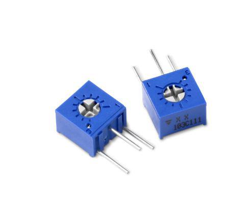 Produktfoto 1 von Vishay T73 1-Gang THT Trimmer-Potentiometer, Seitliche Einstellung, 10kΩ, ±10%, 0.5W, Stift, L. 6.6mm