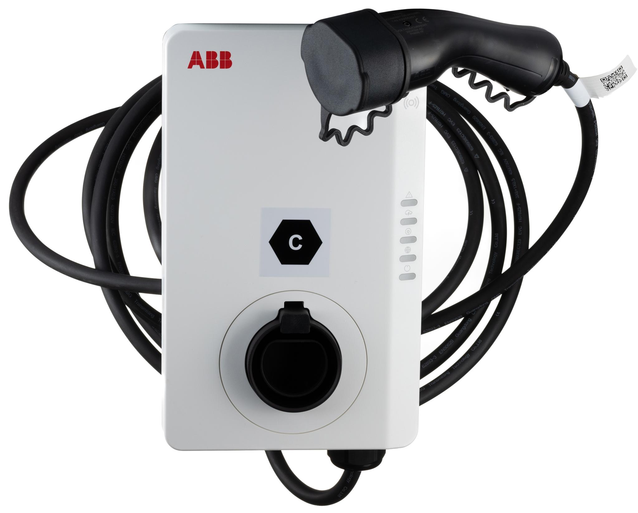 Produktfoto 1 von ABB 3-Phasen EV-Ladestation 11kW, 320 → 480V ac / 16A, 195mm x 110mm x 320mm