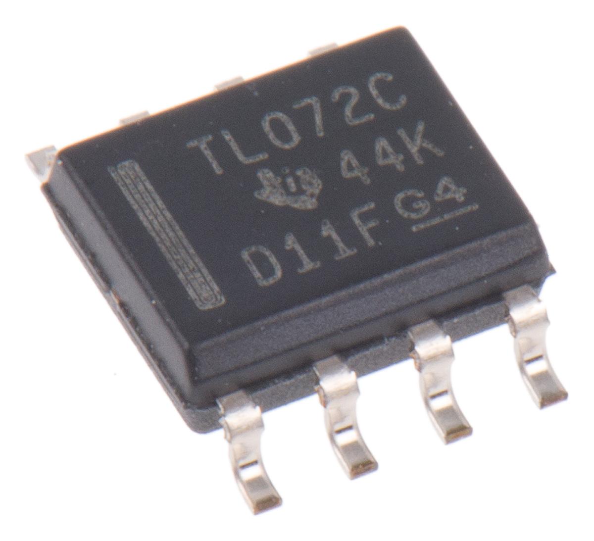 Produktfoto 1 von Texas Instruments Operationsverstärker SMD SOIC, biplor typ. ±12 V, ±15 V, ±5 V, ±9 V, 8-Pin