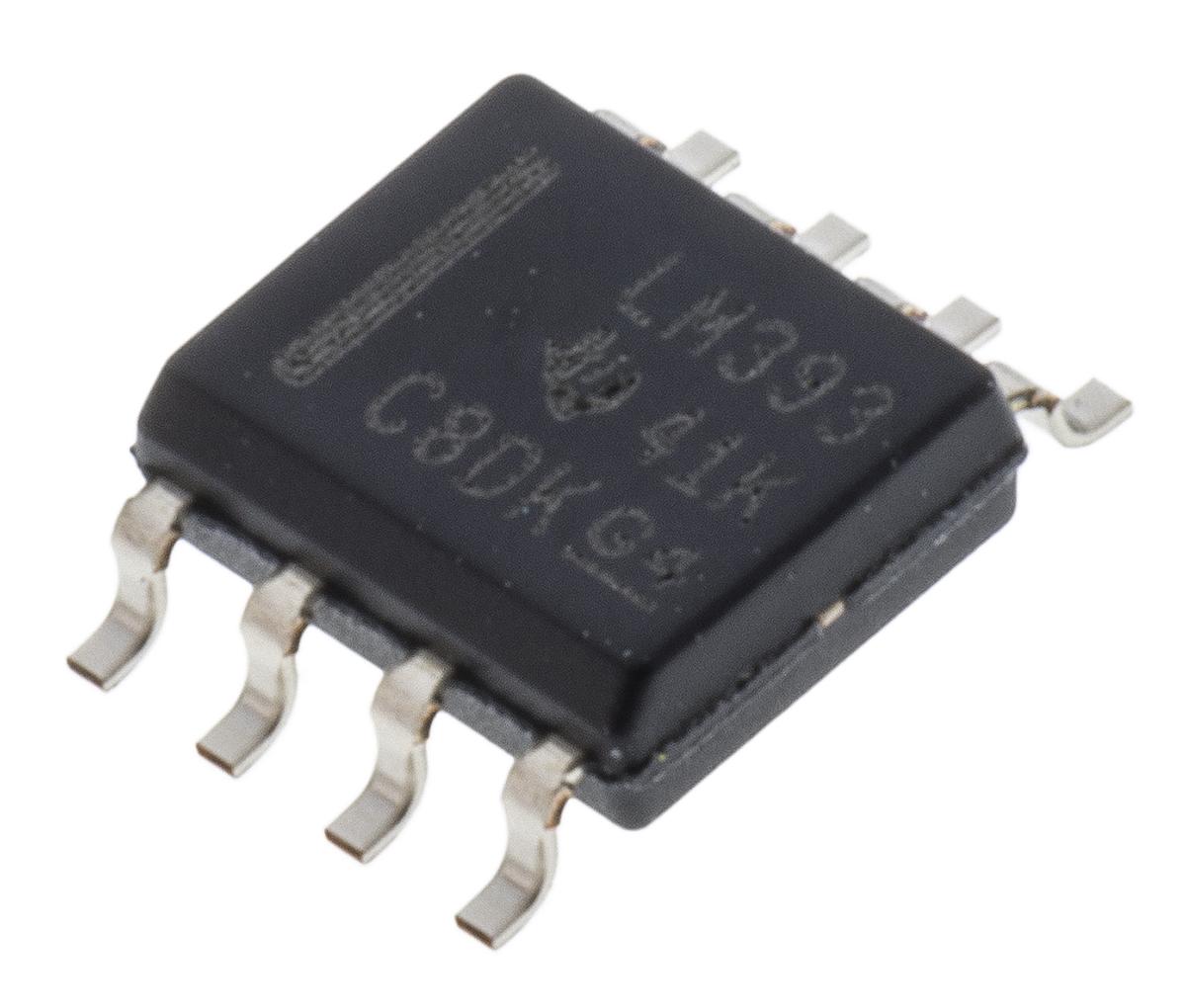 Produktfoto 1 von Komparator LM393D, Open Collector 1.3μs 2-Kanal SOIC 8-Pin 3 → 28 V