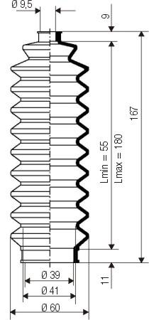 Produktfoto 1 von Faltenbalg F-3035-NBR