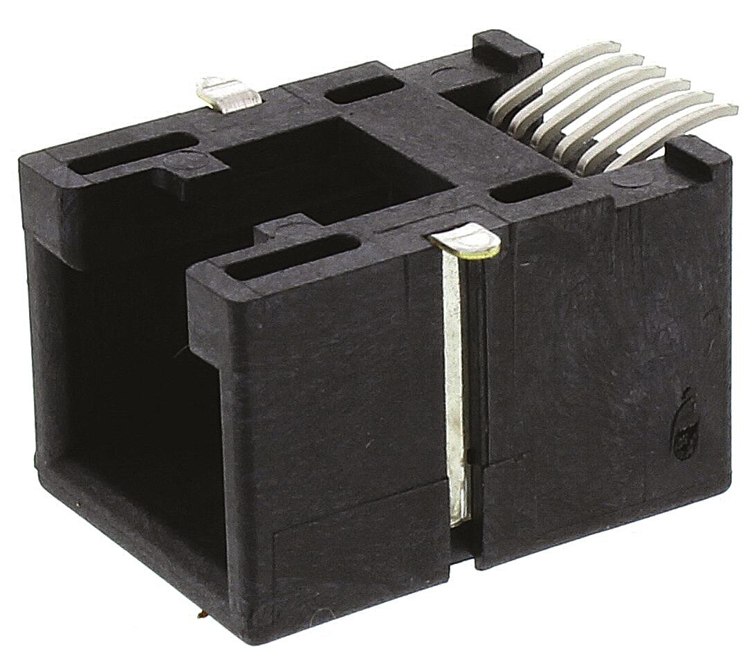 Produktfoto 1 von Molex 85502 Cat.3 RJ12-Steckverbinder Buchse 6P/6C-polig UTP, SMD abgewinkelt