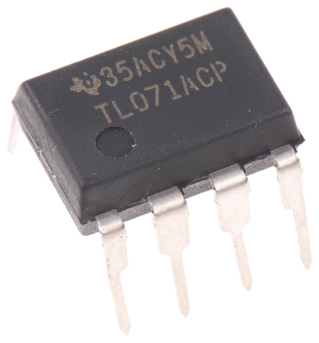 Produktfoto 1 von Texas Instruments Operationsverstärker THT PDIP, biplor typ. ±12 V, ±15 V, ±5 V, ±9 V, 8-Pin