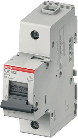 Produktfoto 1 von ABB S800 S800-SOR Spannungsbetriebsauslöser, für Serie S800PV, S800S, S800N, S800C, S800B, S800HV, Serie S800U,