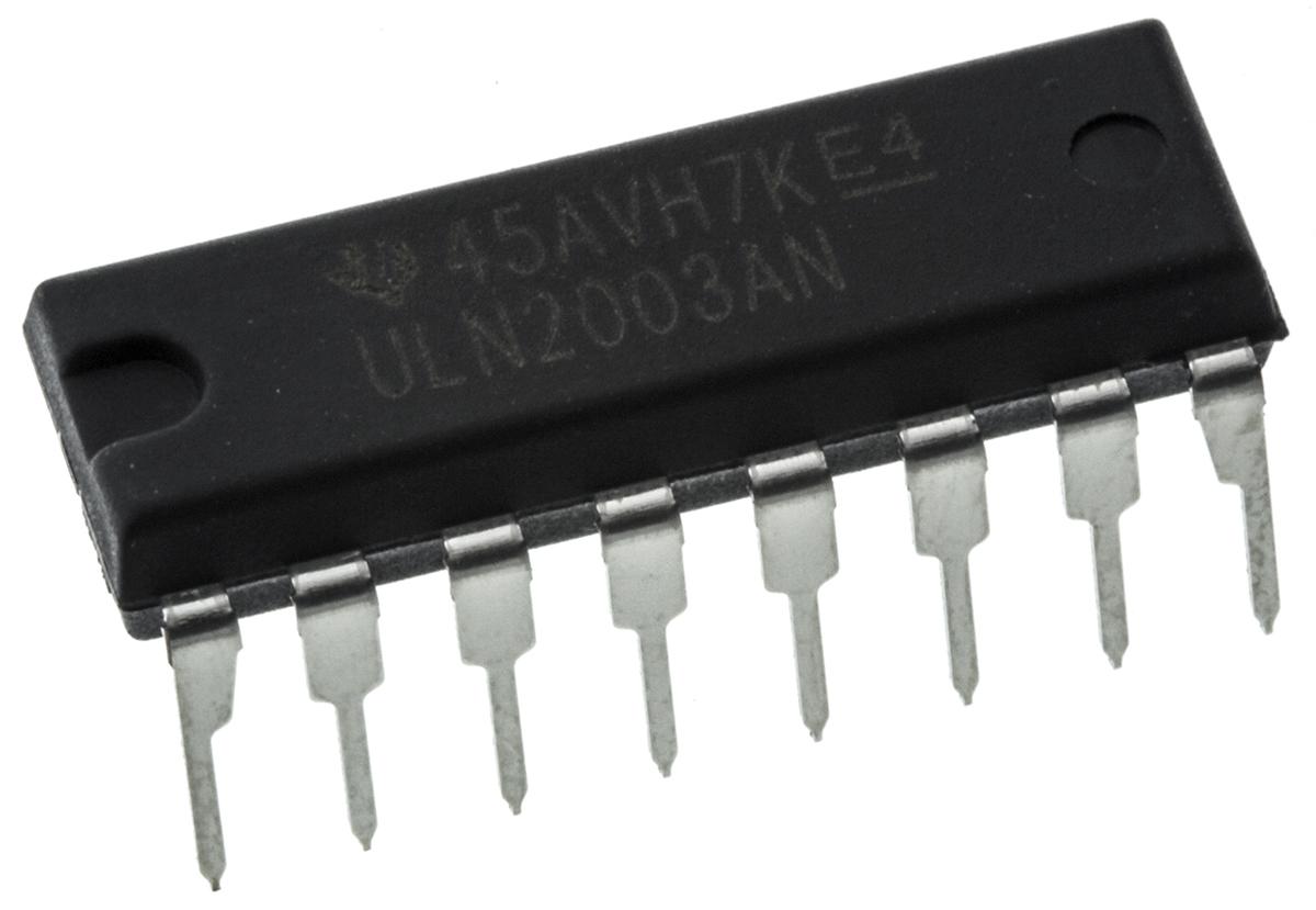 Produktfoto 1 von Texas Instruments NPN Darlington-Transistor-Array 50 V 500 mA, PDIP 16-Pin Single & Common Emitter