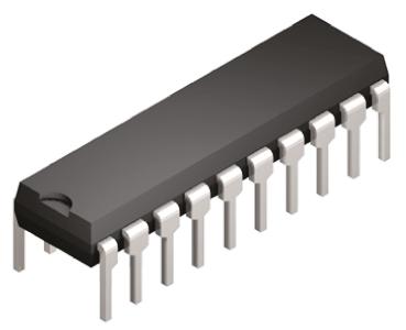 Produktfoto 1 von Texas Instruments IC Flip-Flop, D-Typ, HC, Single Ended, Single Ended, Positiv-Flanke, PDIP, 20-Pin