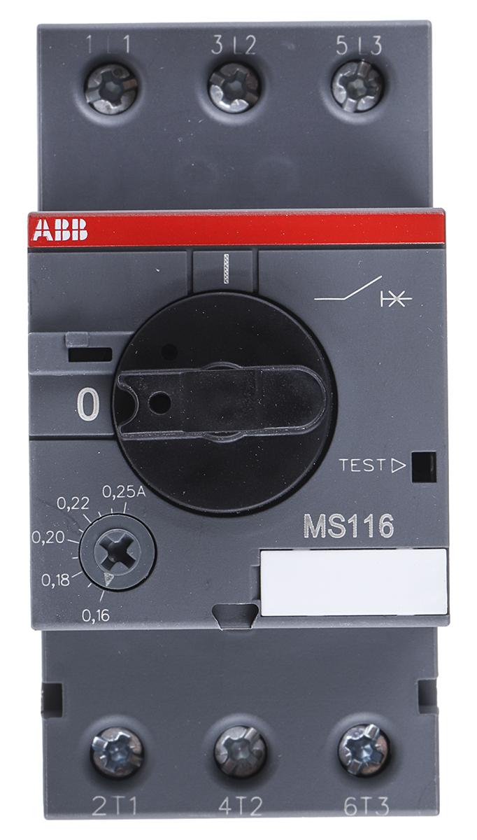 Produktfoto 1 von ABB MS116 Motorschutzschalter 90mm x 45mm