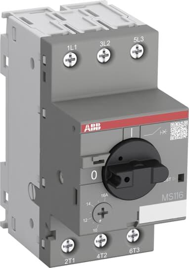 Produktfoto 1 von ABB MS116 Motorschutzschalter, 1 A 690 V ac 90mm x 45mm