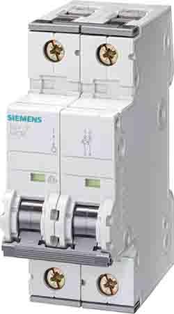 Siemens 5SY4 MCB Leitungsschutzschalter Typ C, Pol 1P+N 500mA 230V, Abschaltvermögen 5 kA SENTRON DIN-Schienen-Montage