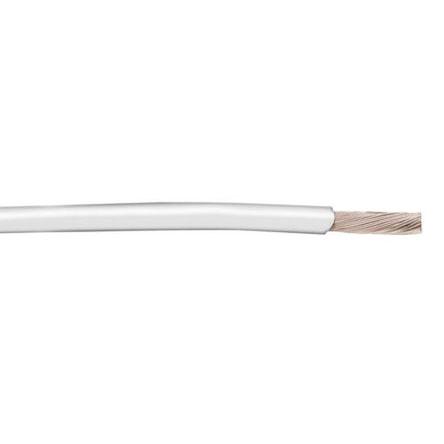 Produktfoto 1 von Alpha Wire Einzeladerleitung 0,33 mm², 22 AWG 30m Weiß PTFE isoliert Ø 1.27mm 19/0,16 mm Litzen UL1213