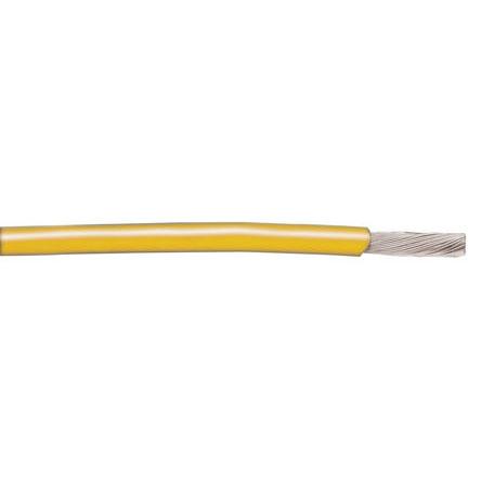 Produktfoto 1 von Alpha Wire Einzeladerleitung 0,33 mm², 22 AWG 30m Gelb PTFE isoliert Ø 1.27mm 19/0,16 mm Litzen UL1213