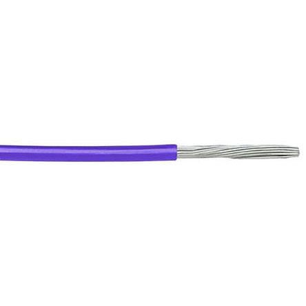 Produktfoto 1 von Alpha Wire Einzeladerleitung 0,33 mm², 22 AWG 30m Violett PTFE isoliert Ø 1.27mm 19/0,16 mm Litzen UL1213