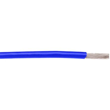 Produktfoto 1 von Alpha Wire Einzeladerleitung 0,2 mm², 24 AWG 30m Blau PTFE isoliert Ø 1.37mm 19/0,13 mm Litzen UL1180