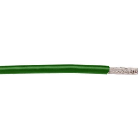 Produktfoto 1 von Alpha Wire Einzeladerleitung 0,2 mm², 24 AWG 30m Grün PTFE isoliert Ø 1.37mm 19/0,13 mm Litzen UL1180