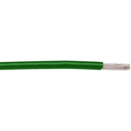 Alpha Wire Einzeladerleitung 0,05 mm², 30 AWG 30.5m Grün PTFE isoliert Ø 0.56mm MIL-W-16878