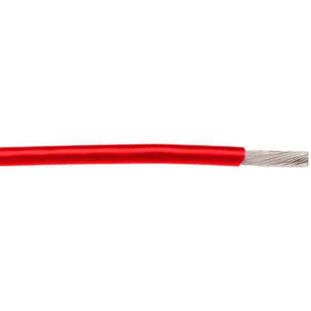 Produktfoto 1 von Alpha Wire Einzeladerleitung 0,15 mm², 26 AWG 30.5m Rot PTFE isoliert Ø 0.79mm 19/38 Litzen MIL-W-16878