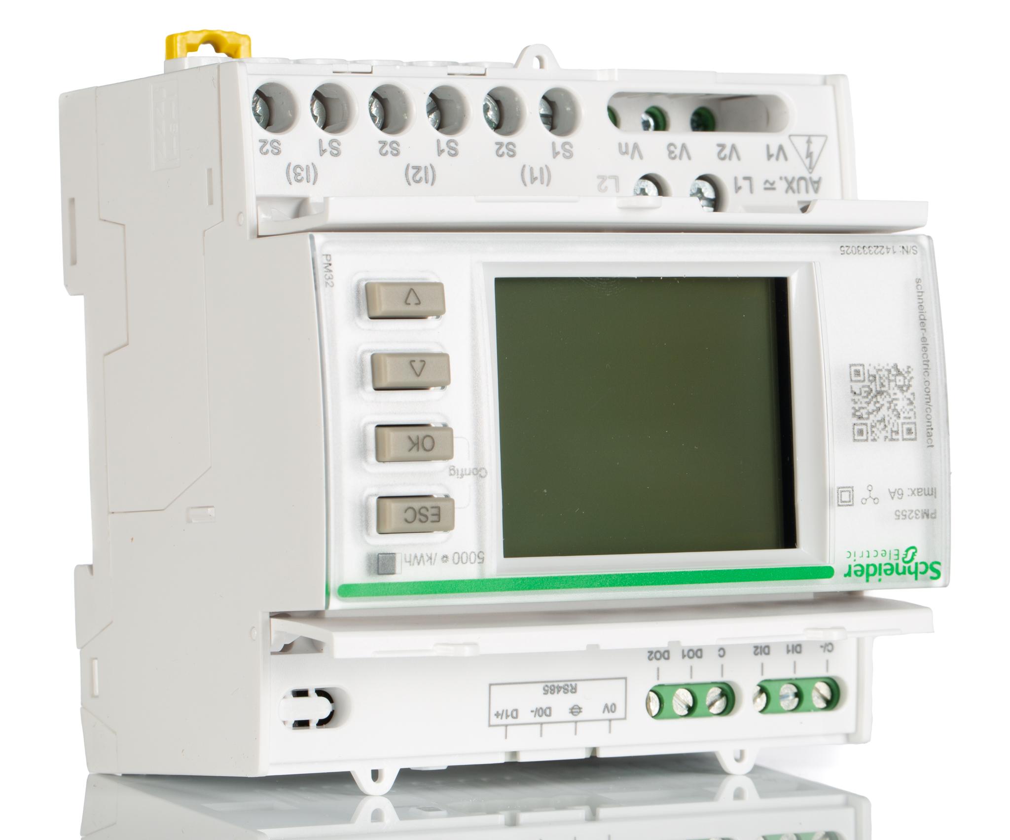 Produktfoto 1 von Schneider Electric PowerLogic Energiemessgerät LCD mit Hintergrundbeleuchtung / 3-phasig