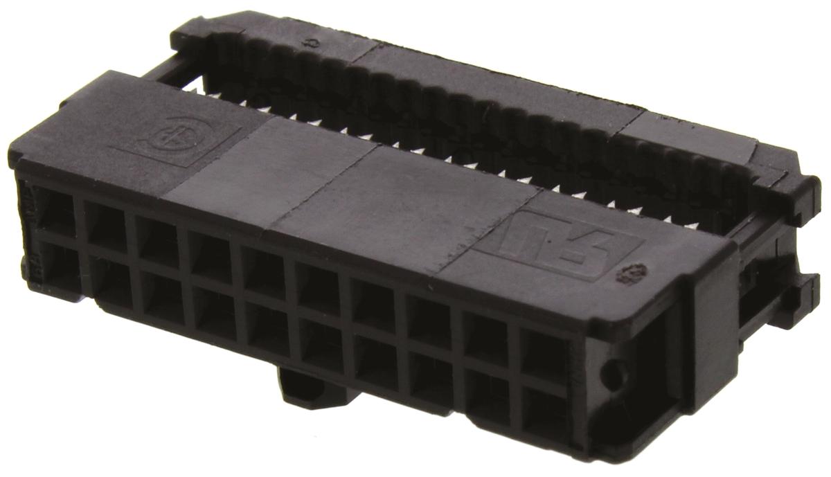 Produktfoto 1 von TE Connectivity AMP-LATCH Novo IDC-Steckverbinder Buchse, gewinkelt, 20-polig / 2-reihig, Raster 2.54mm