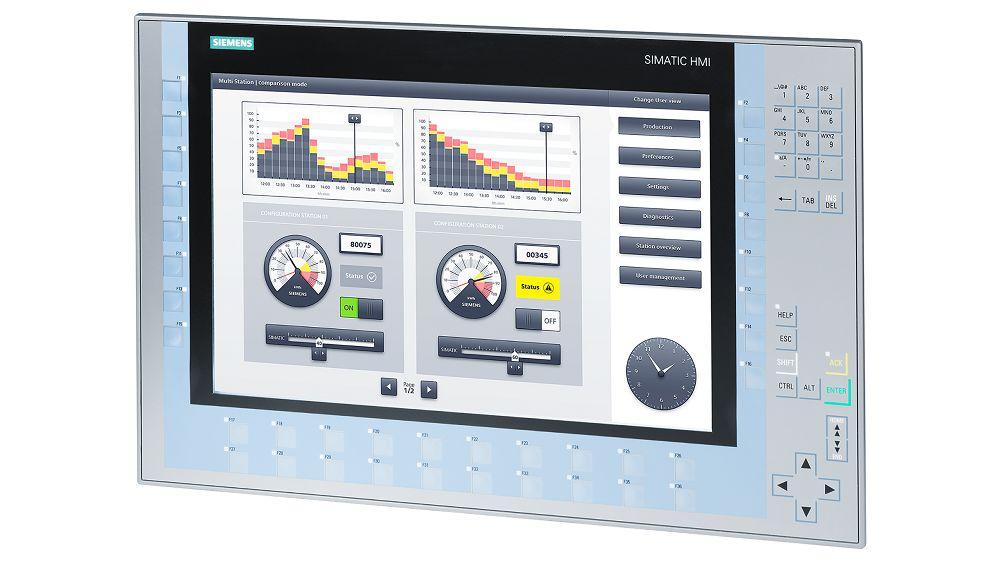 Produktfoto 1 von Siemens 6AV2124 HMI-Touchscreen, 15,4 Zoll PROFINET KP1500 Farb TFT 1280 x 800pixels 24 V dc 483 x 310 x 75 mm