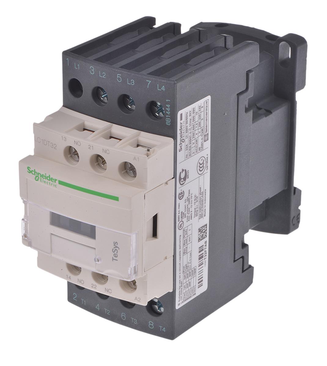 Produktfoto 1 von Schneider Electric TeSys D LC1D Leistungsschütz / 110 Vac Spule, 4 -polig 4 Schließer, 690 Vac / 32 A